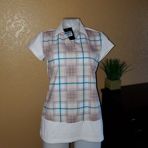 Nike Golf Polo Shirt Top sz M White NEW